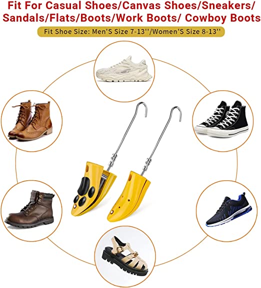 Dabiyvoil Shoe Boot Stretcher for Thick Feet | 2Pack Adjustable Shoe Boot Stretchers