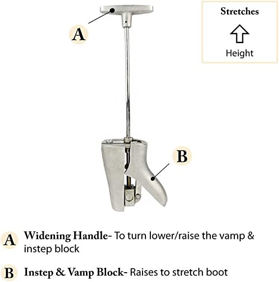 FootFitter Cast Aluminum Boot Instep & Vamp Stretcher