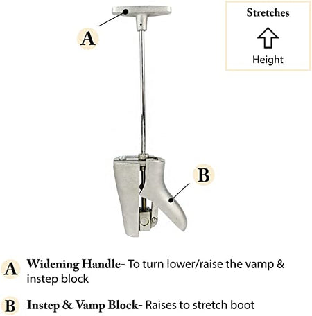 FootFitter Cast Aluminum Boot Instep & Vamp Stretcher