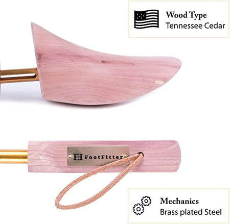 FootFitter Western Cedar Boot Tree | Best Shoe Trees for Western Cowboy Style Boots