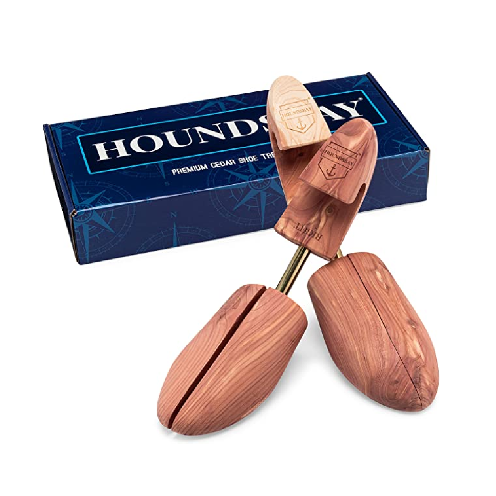 HOUNDSBAY Shoe Tree for Men | Wooden Shoe Stretcher Men | Cedar Shoe Trees for Men