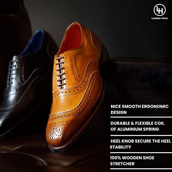 Leather Hero Wood Shoe Trees | Portable Smooth Wooden Boot & Shoe Trees for Men & Women