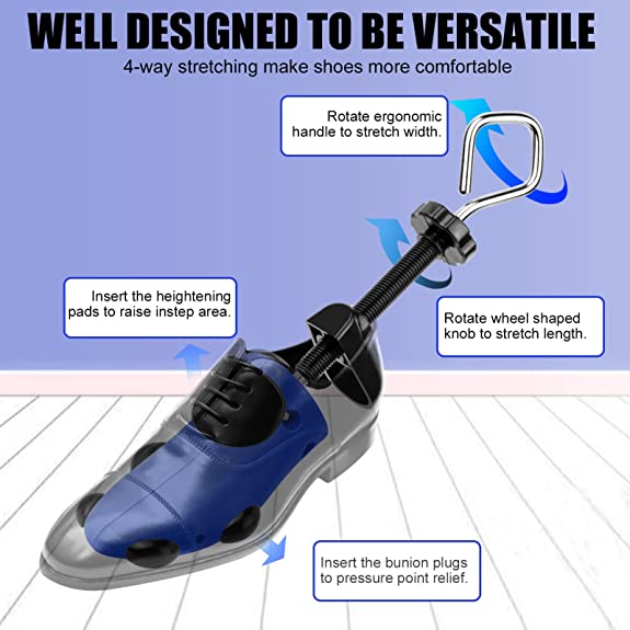Unikoo Shoe Stretcher | 4-Way Shoe Stretchers for Wide Feet | 2Pcs Shoe Expander Wideners