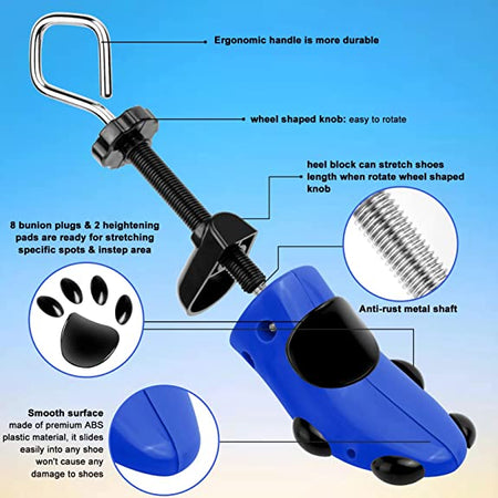 Unikoo Shoe Stretcher | 4-Way Shoe Stretchers for Wide Feet | 2Pcs Shoe Expander Wideners