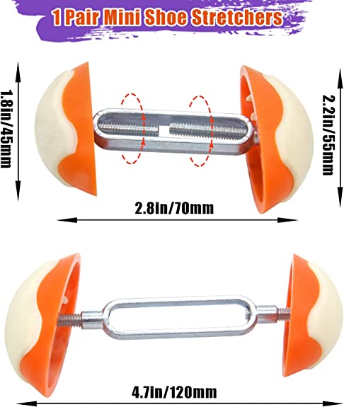 YRMJ 1 Pair Mini Shoe Stretchers for Wide Feet | Shoe Wider Anti-Slip Expander Adjustable