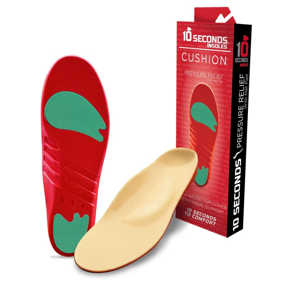 10 Seconds 3030 Pressure Relief with Metatarsal Pad Insoles | Moderate Arch Firmness