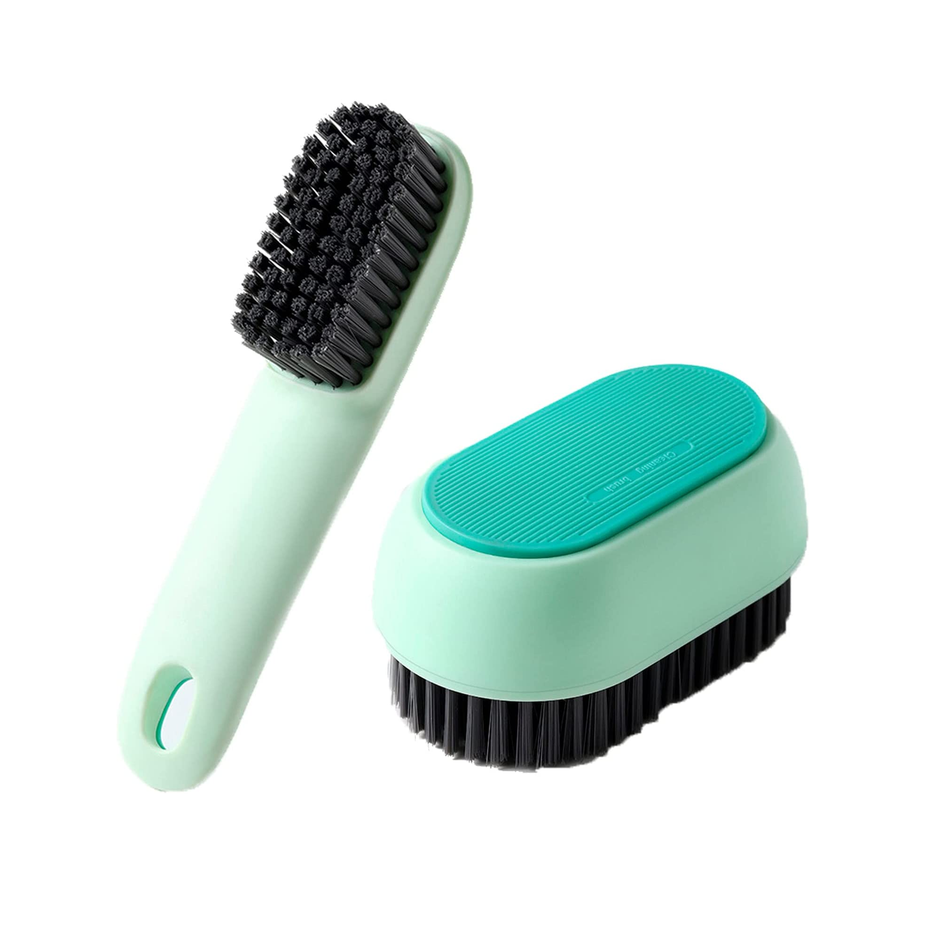 2Pcs Multifunctional Liquid Shoe Cleaning Brush with Soap Dispenser, Shoe  Laundry Brush Scrub Brushes for Cleaning, Soft Bristle Cleaning Brushes for