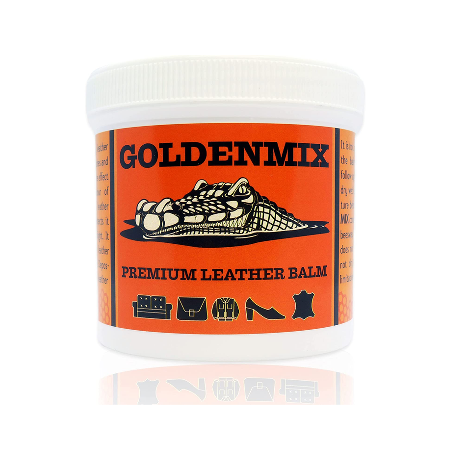 GOLDENMIX Beeswax Leather Care Balm - Protector Conditioner Polish Cleaner and Waterproofing Cream for Shoes