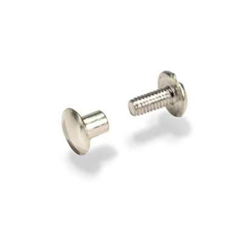 Tandy Leather Screw Post 1/2" (13 mm) Nickel Plated Steel 10/pk 1293-02