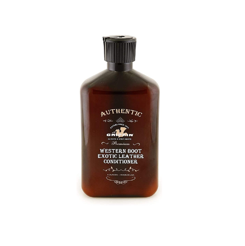 Griffin Western Exotic Leather Conditioner - Best Since 1890 to Restore & Polish Snakeskin Alligator and More (8 oz.) Brown