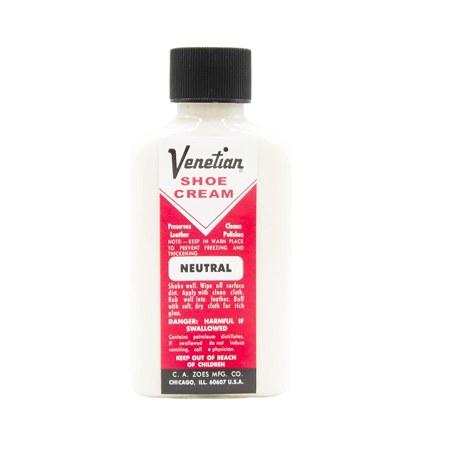 Venetian Shoe Cream - Shoe Polish Conditioner For Leather, Boots, Shoes, Bags, & Furniture- 3oz - Made in USA Since 1907