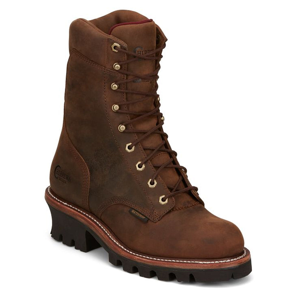 Chippewa Back Men's Footwear Loggers Super DNA 9" Waterproof Insulated Logger Color Bay apache (#59408)