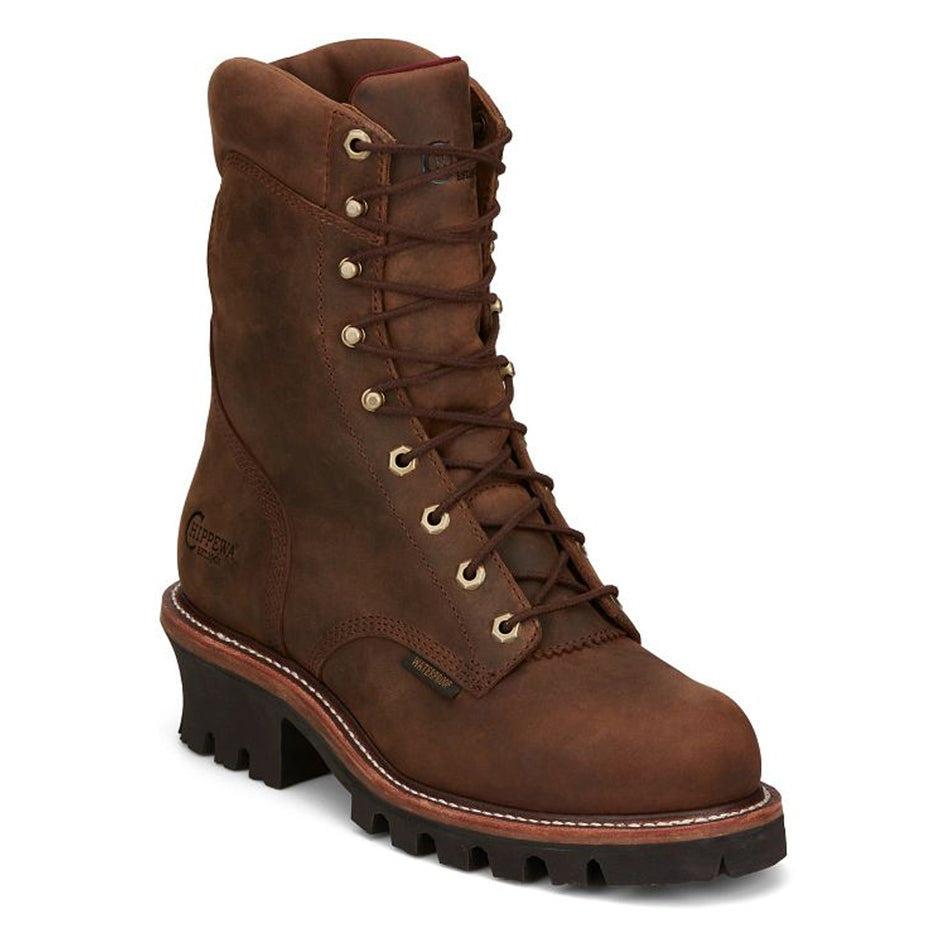 Chippewa Back Men's Footwear Logger Super DNA 9" Waterproof Steel Toe Logger Color Bay Apache (#59407)
