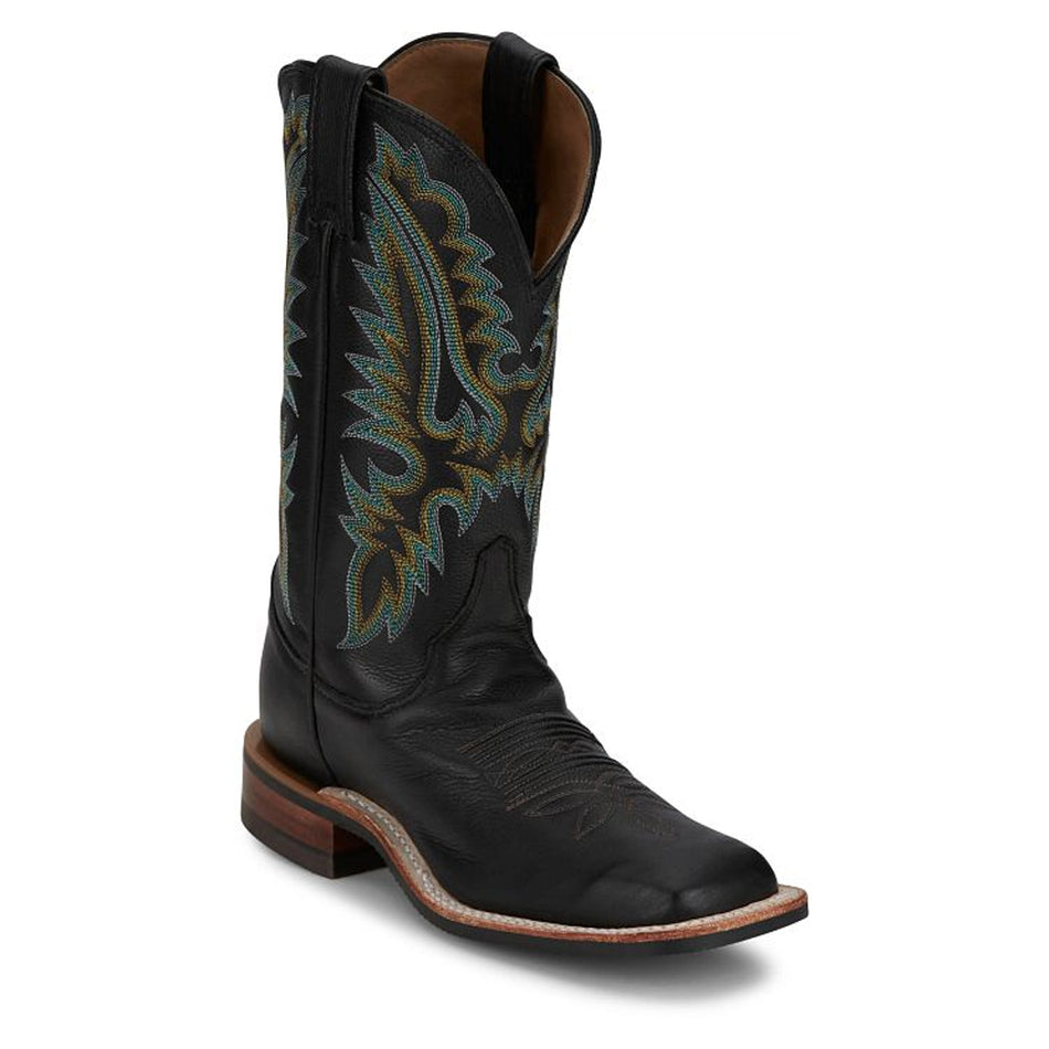 Justin Back Women Footwear Cowgirl/Western Shay 11" Western Boot Color Black (#BR541)