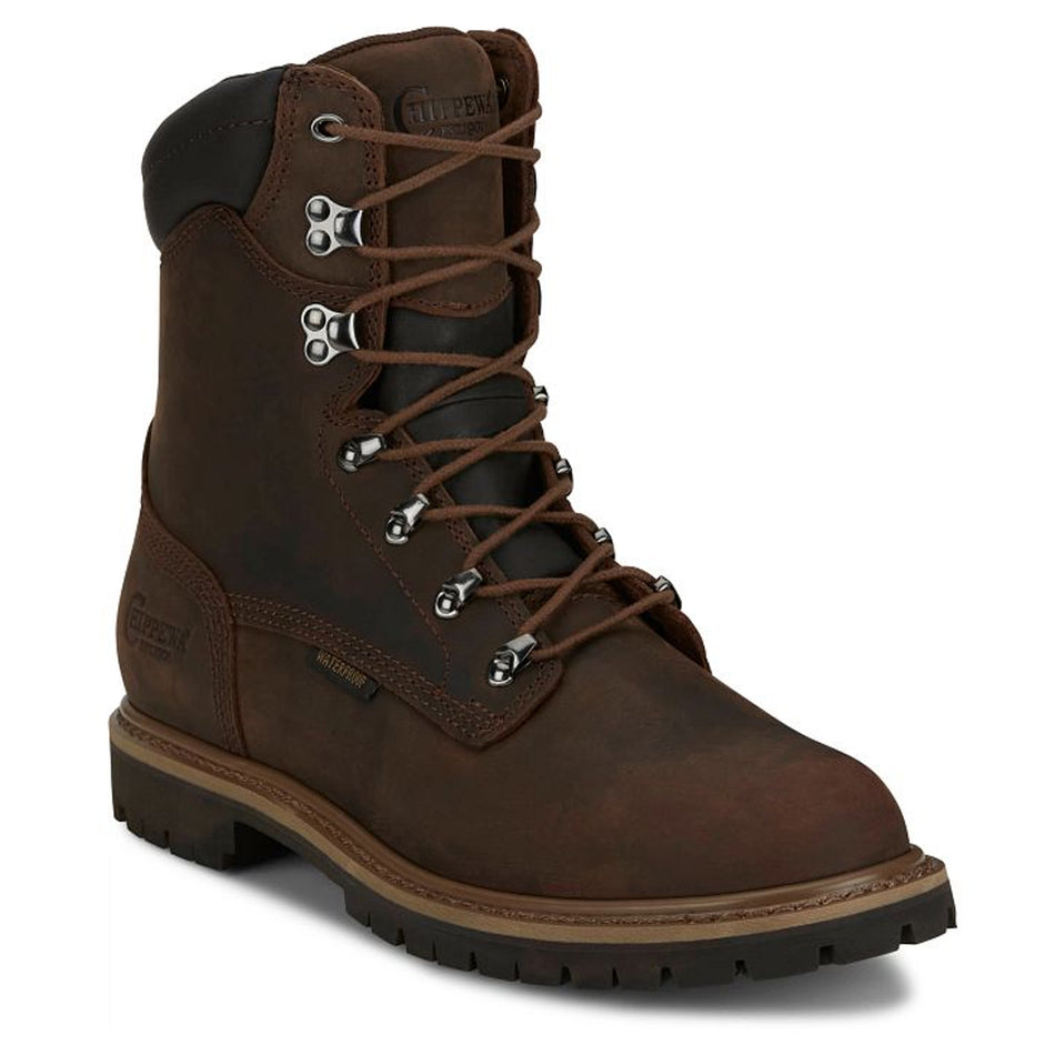Chippewa Back Men's Footwear Birkhead 8" Waterproof Insulated Color Tough Bark (#55068)