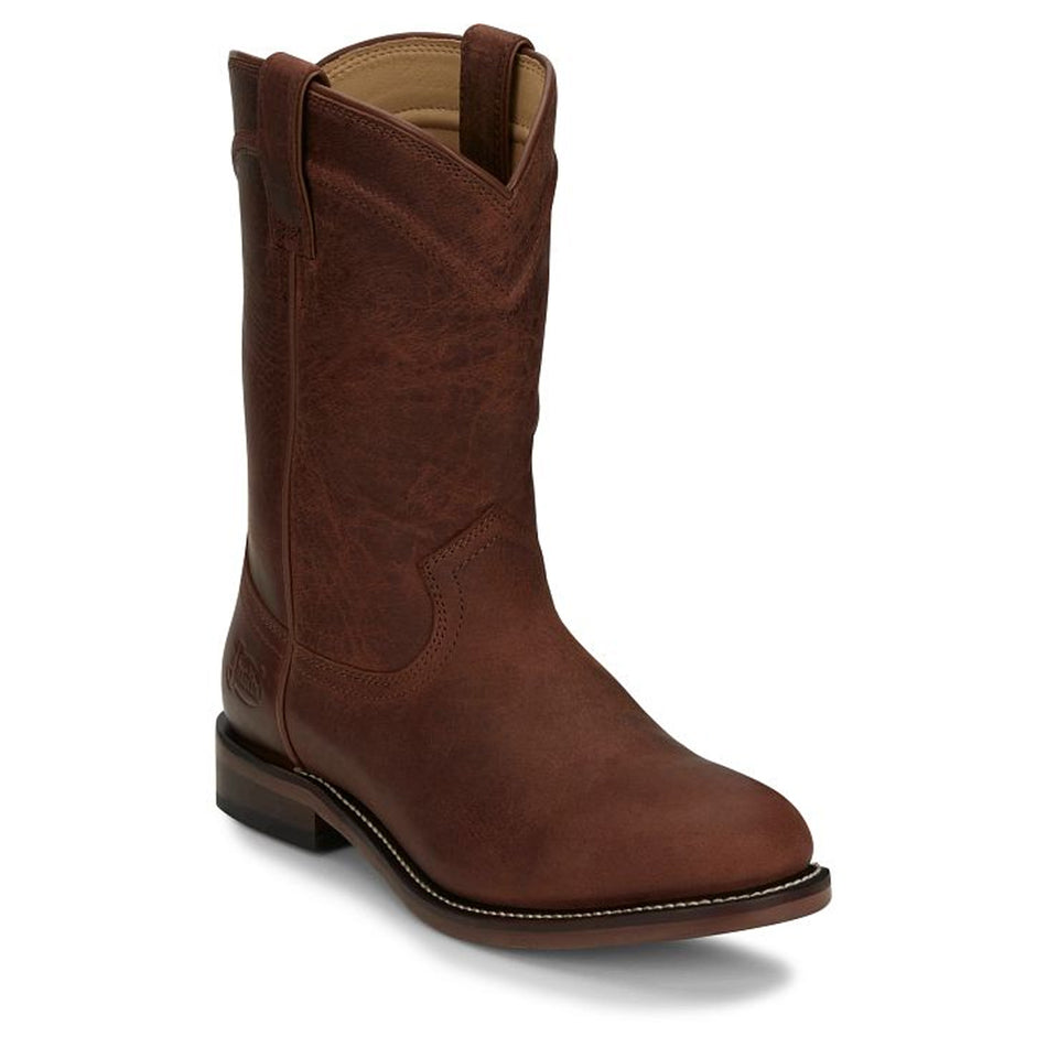 Justin Back Men Footwear Western Roper Braswell 10" Roper  Color Brown (#RP3740)