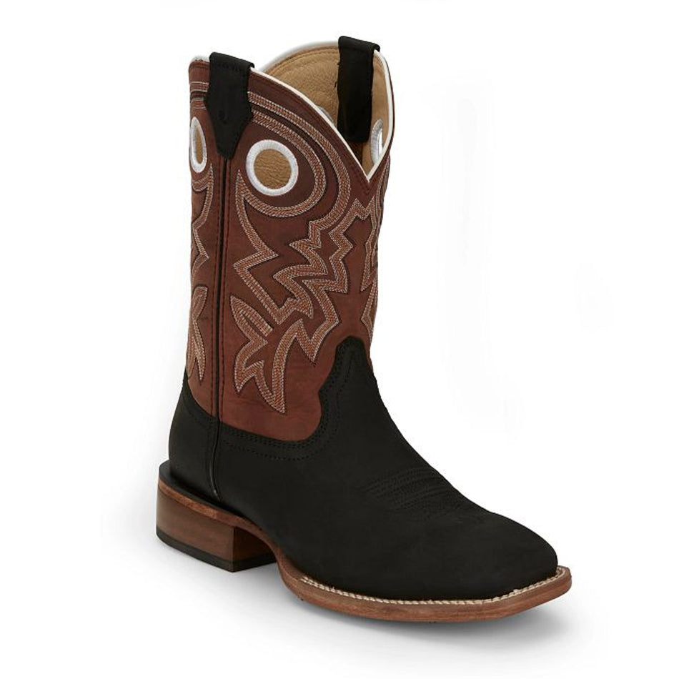 Justin Back Men Footwear Wester Cowboy/Western Big News 11" Western Color Black (FN7022)