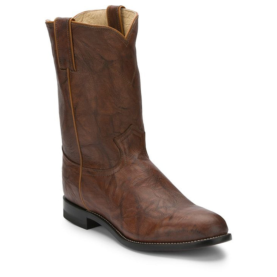 Justin Back Men Footwear Western Jackson 10" Roper Color Chestnut (#3163)