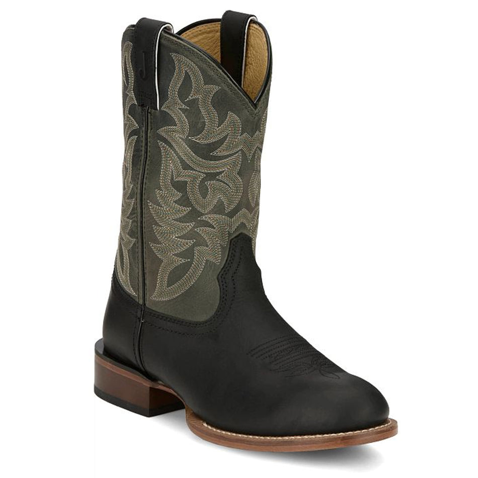 Justin Back Men Footwear Cowboy/Western Disco Man 11" Western Color Midnight (#FB7304)