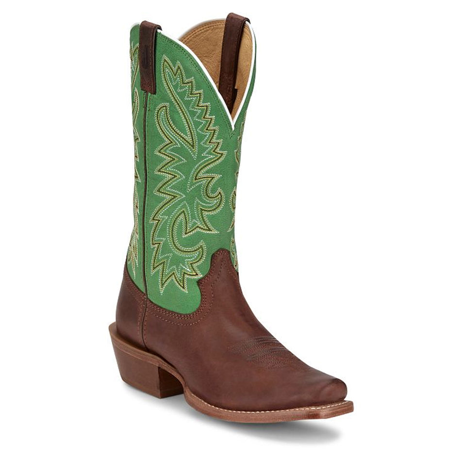 Justin Back Men Footwar Cowboy/Western Show Off 13" Swestern Color Bay (#FN7250)