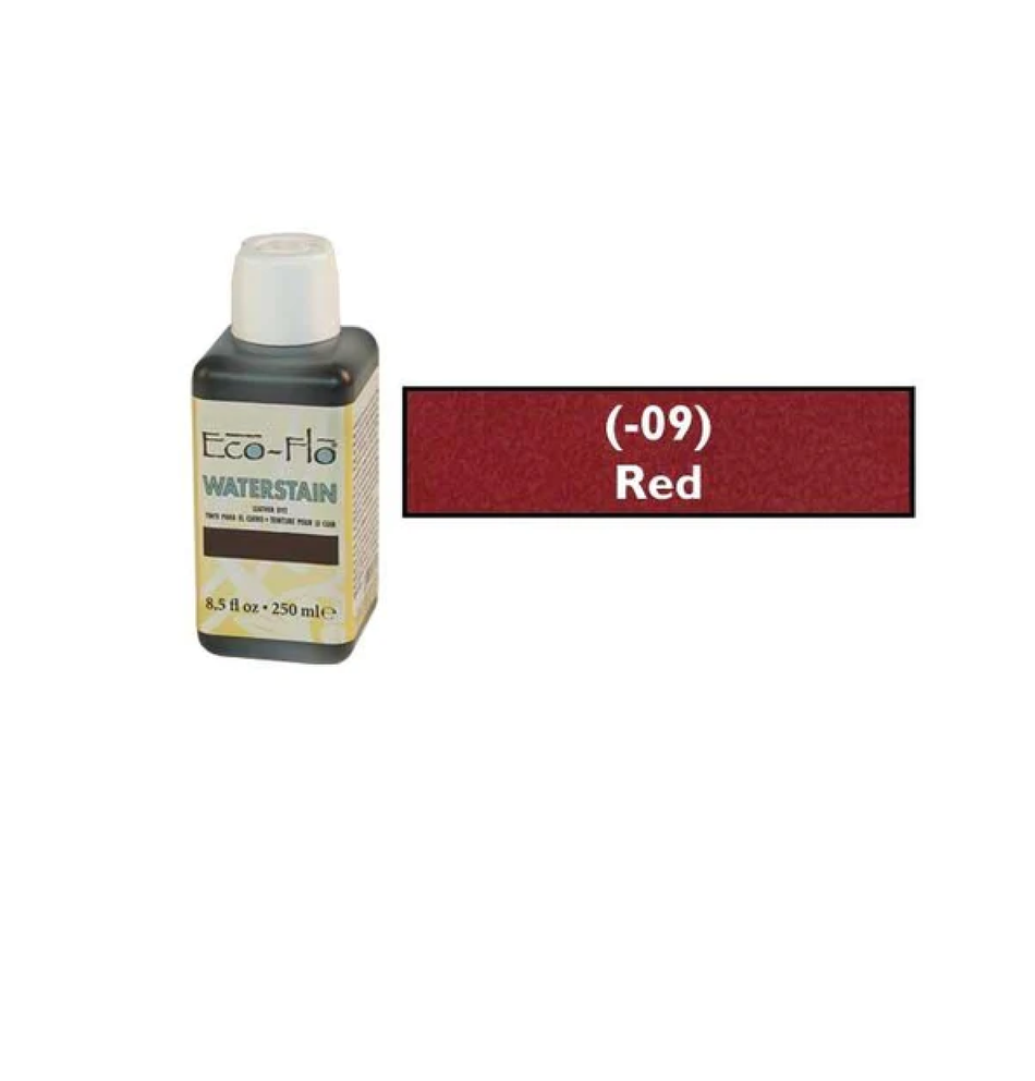 Tandy Leather Eco-Flo Waterstain Red 8.5 oz. (250ml) 2800-09
