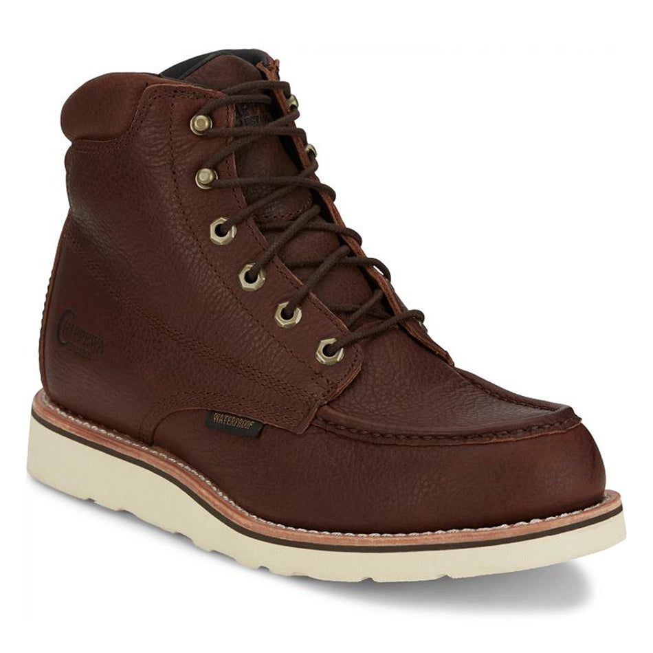 Chippewa Men's Footwear 6" Lace up  Edge Walker 6" Waterproof Lace Up Wedge Color Briar Haystack (#25341)
