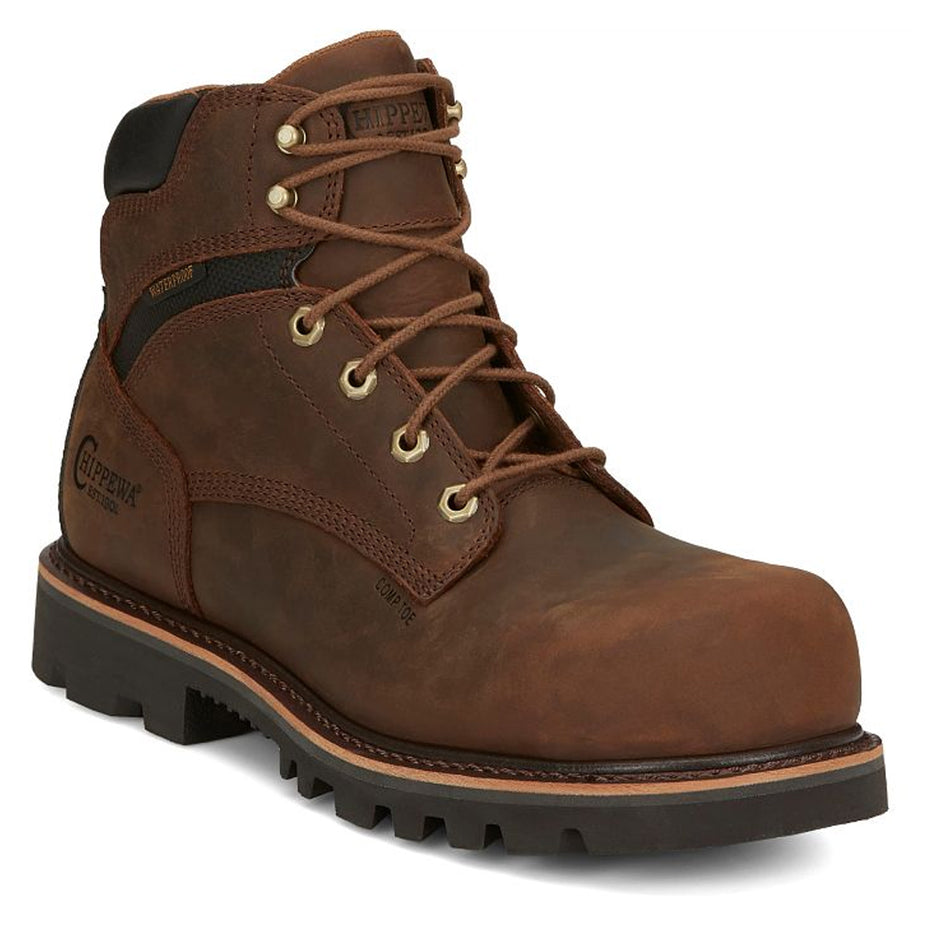 Chippewa Back Men's Footwear Sador 6" Waterproof Comp Toe Color Heavy duty Tan (#73221)