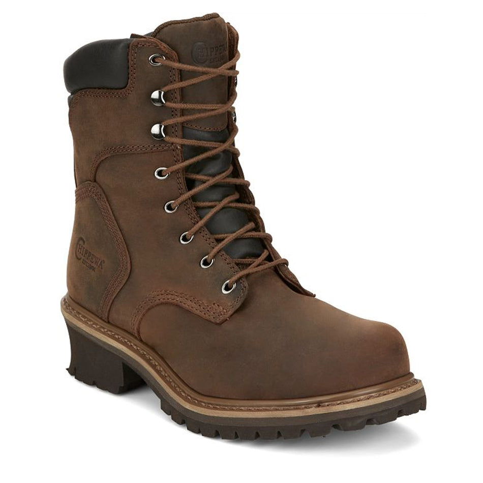 Chippewa Back Men's Footwear Logger Hador 8" Steel Toe Insulated Logger Color Tough Bark (#55025)