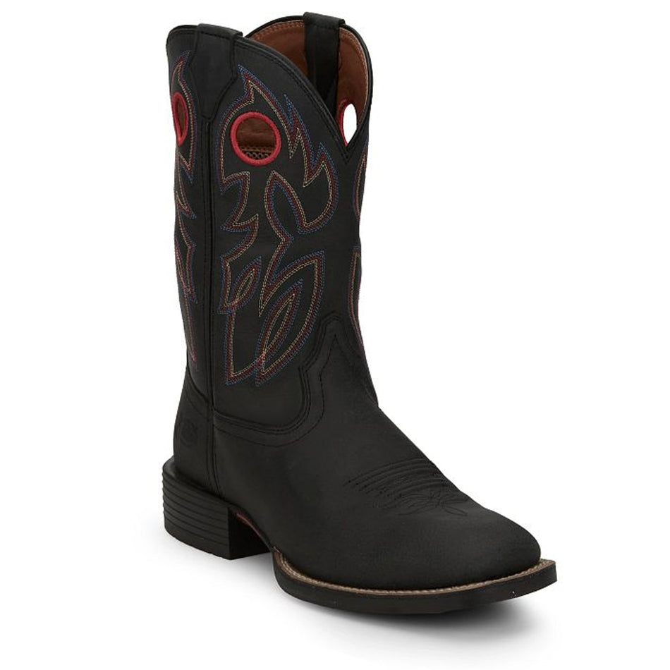 Justin Back Men Footwear Cowboy Western Bowline 11"  Color Black (#SE7525)