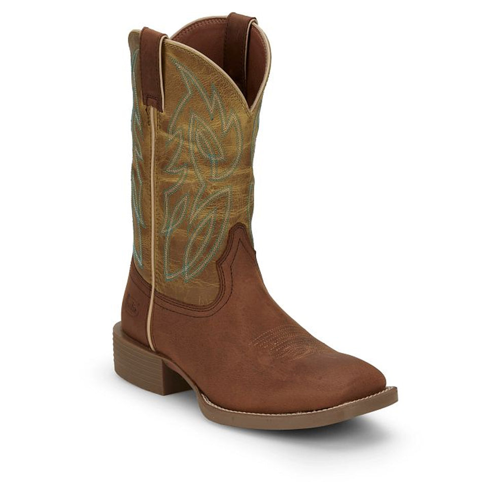 Justin Back Men Footwear Cowboy Western Canter 11" Color Brandy (#SE7515)