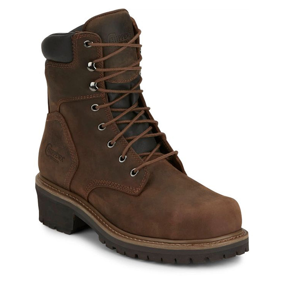 Chippewa Back Men's Footwear Loggers Hador 8" Steel Toe Loger Color Tough Bark (#55026)