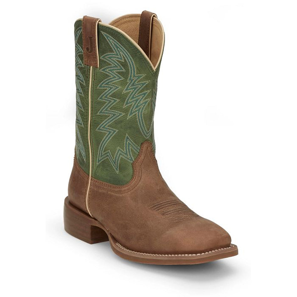 Justin Back Men Footwear Wester Cowboy/Western Big Bucks 11" Weester Color Tan (#FN7110)
