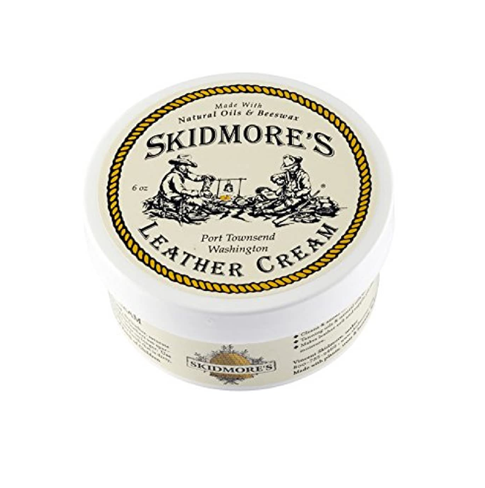 Skidmore's Original Leather Cream Water Repellent Formula is a Cleaner and Conditioner  Repair a Horse Saddle Riding Boots Jacket Gloves Chaps Shoes Belt 6 Oz