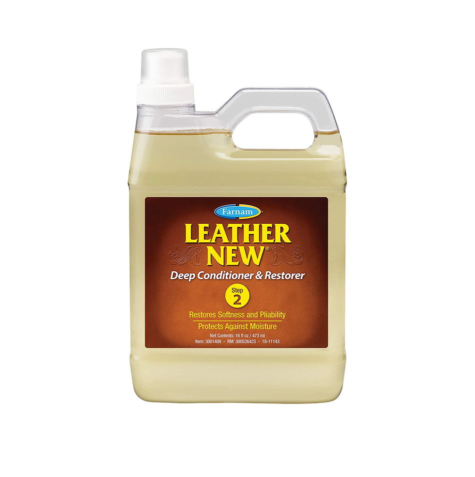 Farnam Leather New Deep-Cleaning Conditioner and Restorer for Saddles and Leather 16 Ounces