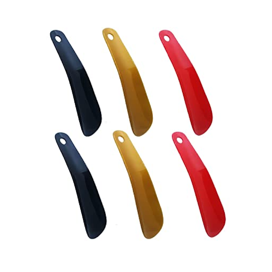 6 Pack Plastic 6.3" Shoe Horn Travel Shoehorns-
