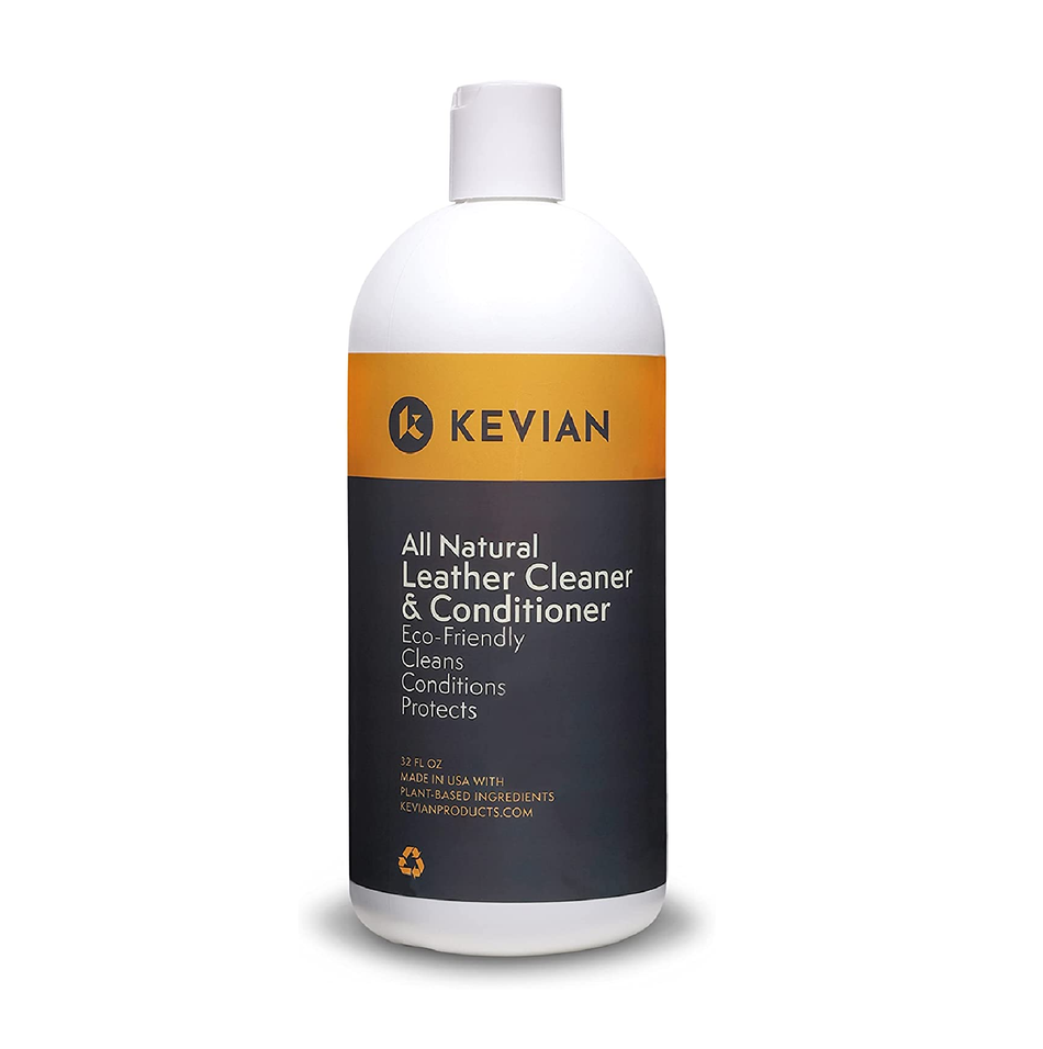 KevianClean Premium Leather Cleaner & Conditioner - for Use on Leather Apparel Furniture Auto Interiors Shoes and Bags Made in The USA! - 32oz