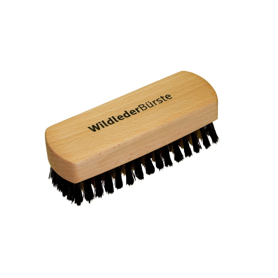Redecker Brass Wire and Natural Pig Bristle Suede Brush with Oiled Beechwood Handle 4-3/4-Inches