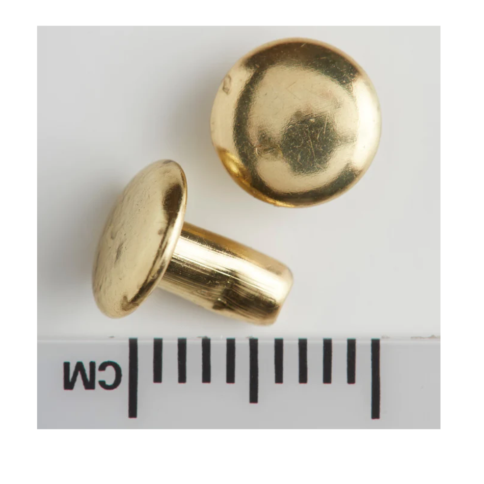 Tandy Leather Double Cap Rivets Small Brass Plate 100/pk 1371-11
