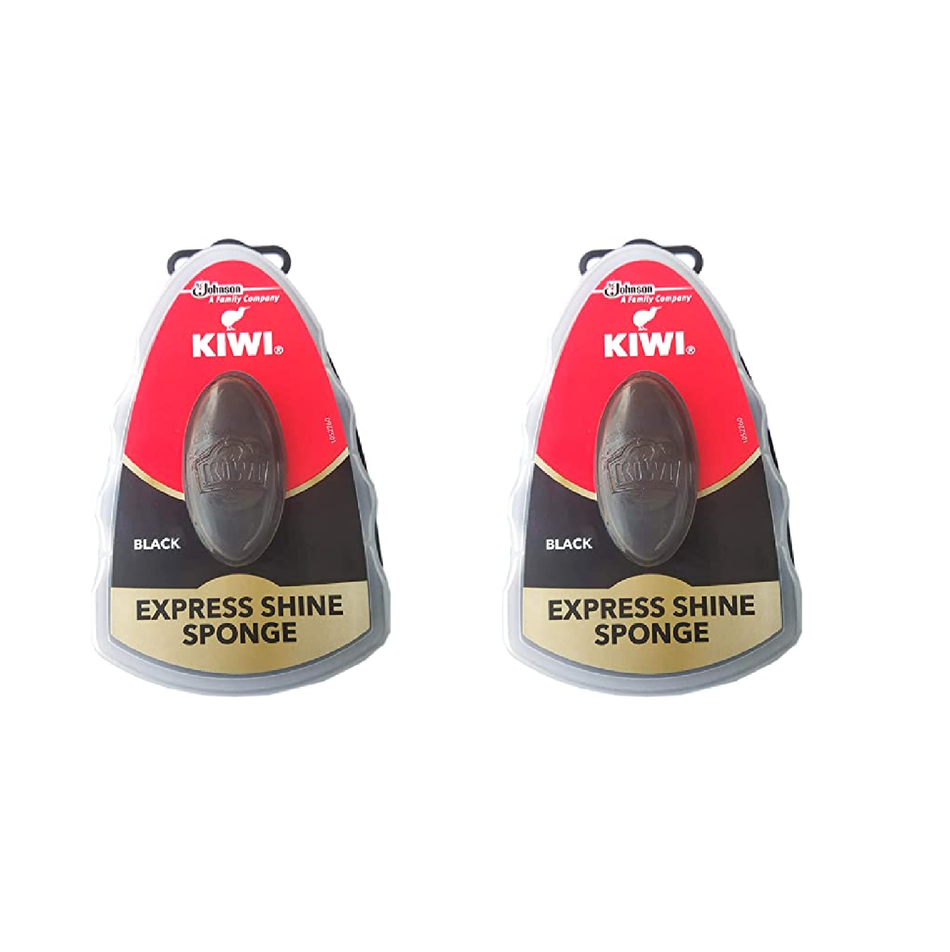 By Be The Bestest Kiwi Express Shoe Shine Sponge Black 0.2 fl oz pack of 2