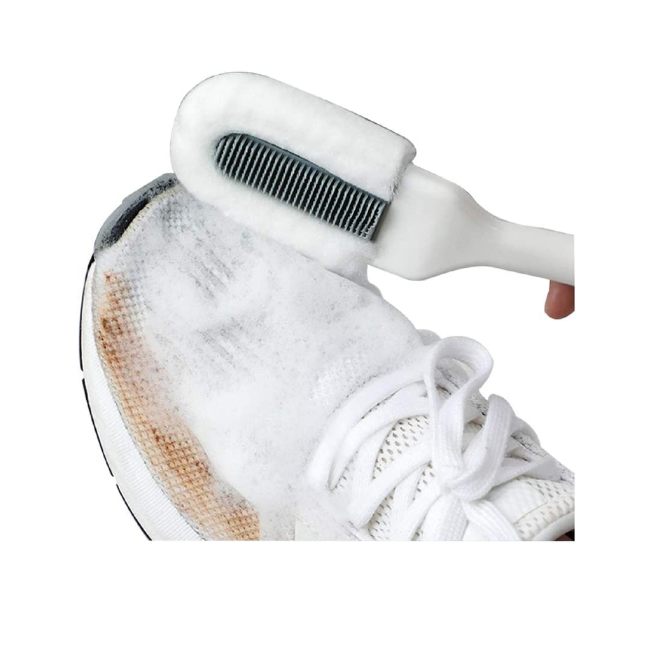 Andiker Professional Cleaning Shoe Brush, Multifunctional Long Handle Shoe Brush Cleaner, Hangable Soft Bristle Shoes Cleaning Scrubber White