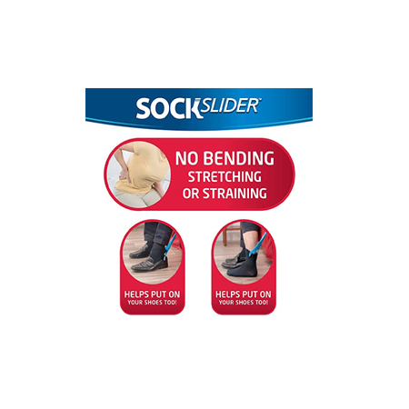 Allstar Innovations - Sock Slider - The Easy on- Easy off Sock Aid Kit & Shoe Horn Pain Free No Bending- Stretching or Straining System that Packs up for Convenient Travel- As Seen on TV