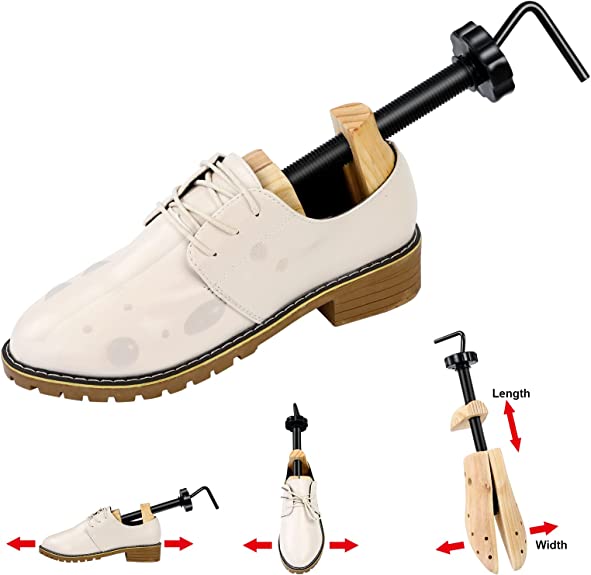 BAOERTAI Two way Wooden Shoes Stretcher | Shoe Trees Adjustable Length & Width