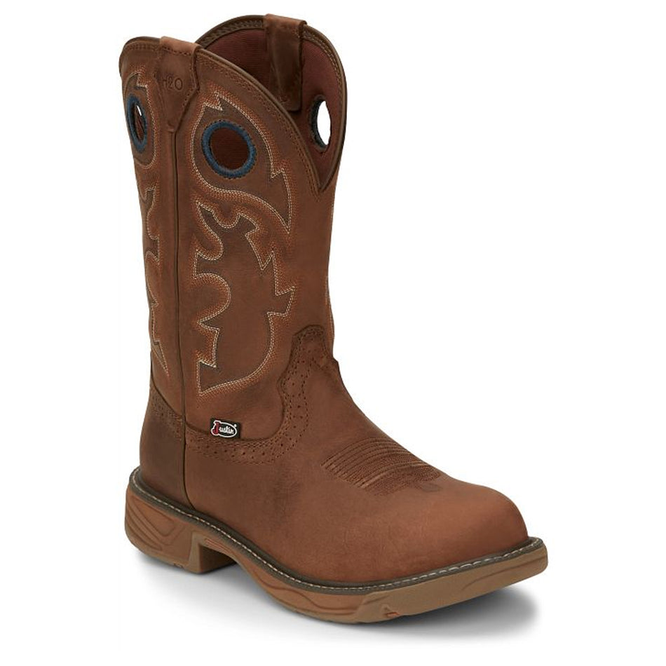 Justin Boot Back Men Footwear Work Pull-On Rush 11" Waterproof Color Barley (#SE4332)