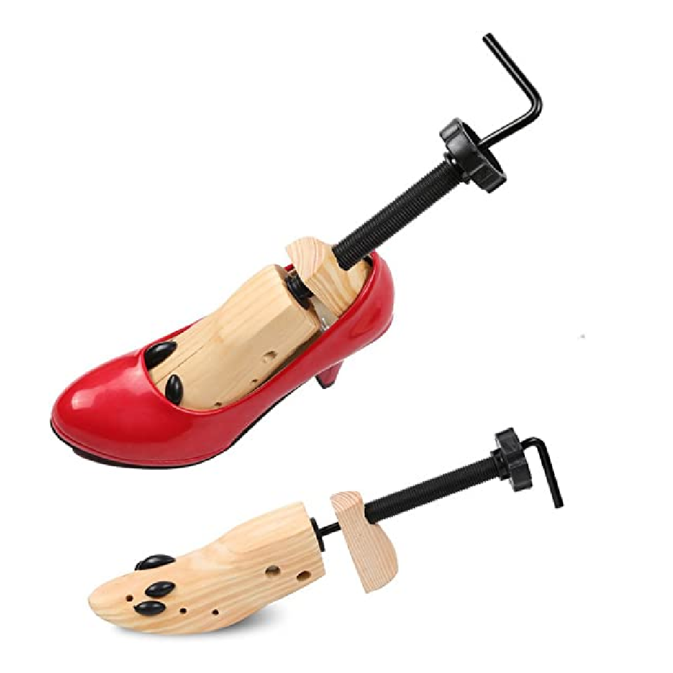 Beyoung 2 Pack Adjustable Shoe Stretcher | Professional Wooden Shoes Shaper/Shoe Tree