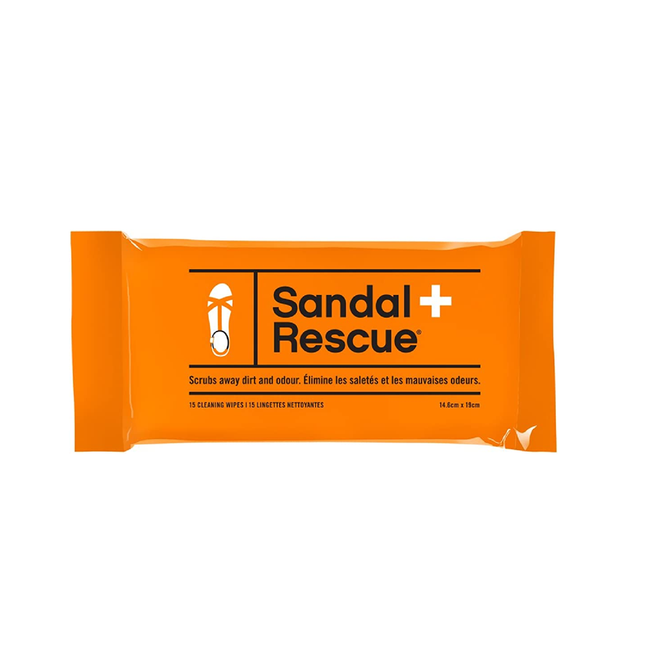 SandalRescue All-natural Sandal Cleaner Wipes for Suede and Leather Sandals Shoe Cleaning Wipe Scrubs Off Dirt and Oil Footprints and Cleans Sandals all Over 15 Pack