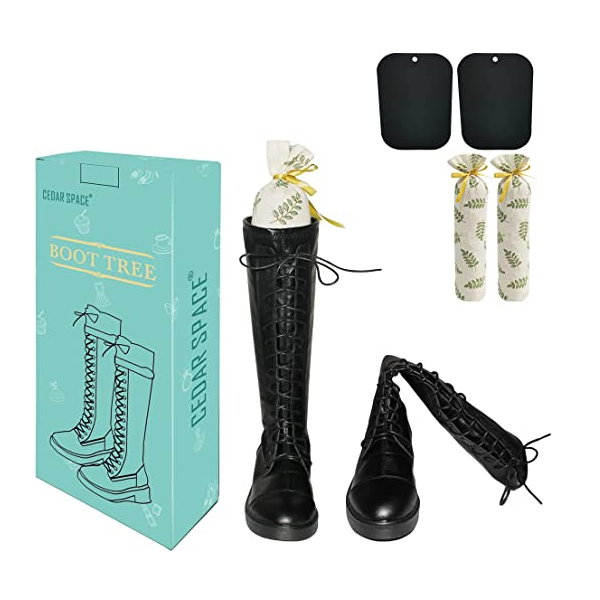 Boot Shapers for Tall Boots Women-Boot Trees Cedar Freshner-Inserts Boots Support for Women 100% Cedar Wooden Sachets Bags