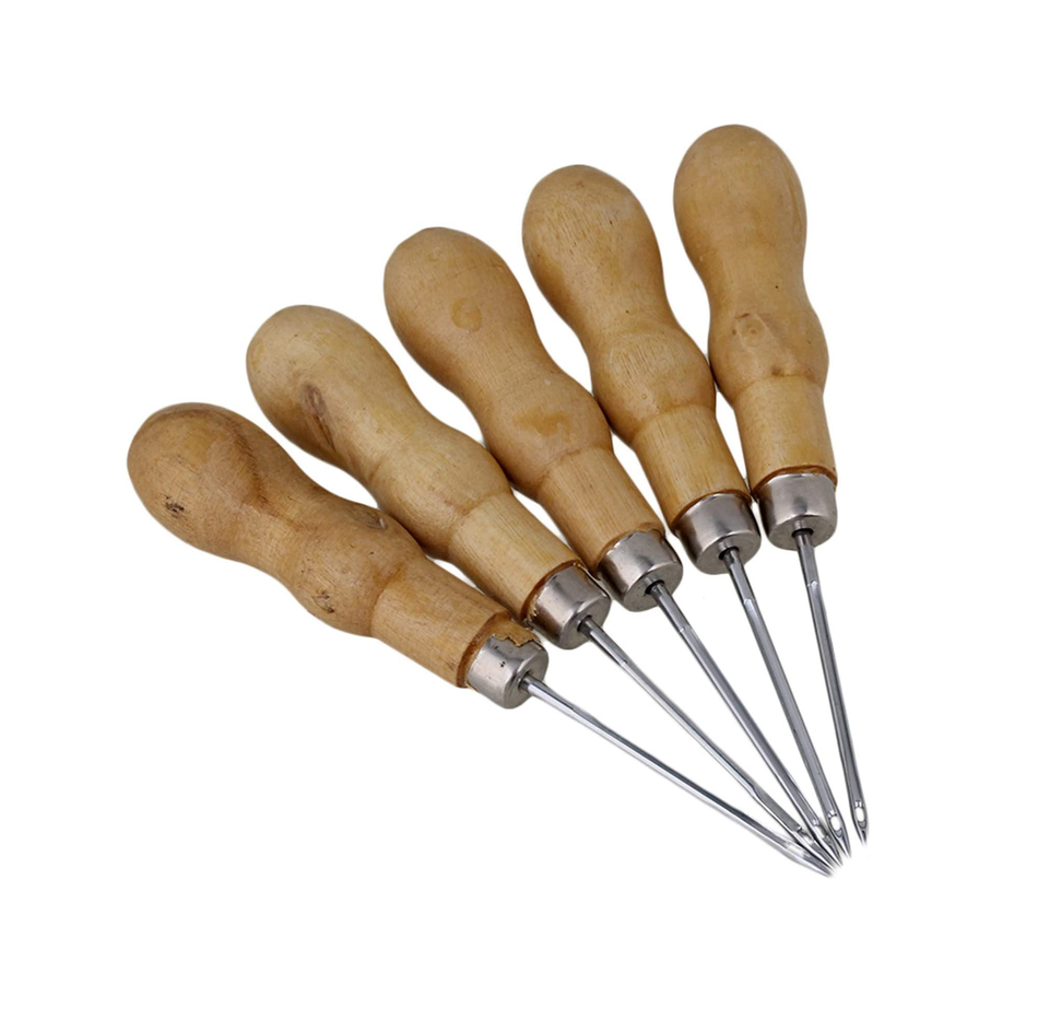Bstinay 5X Handwork Sewing Awl Stitcher Shoe Repair Tool for Leather DIY Sewing Repair