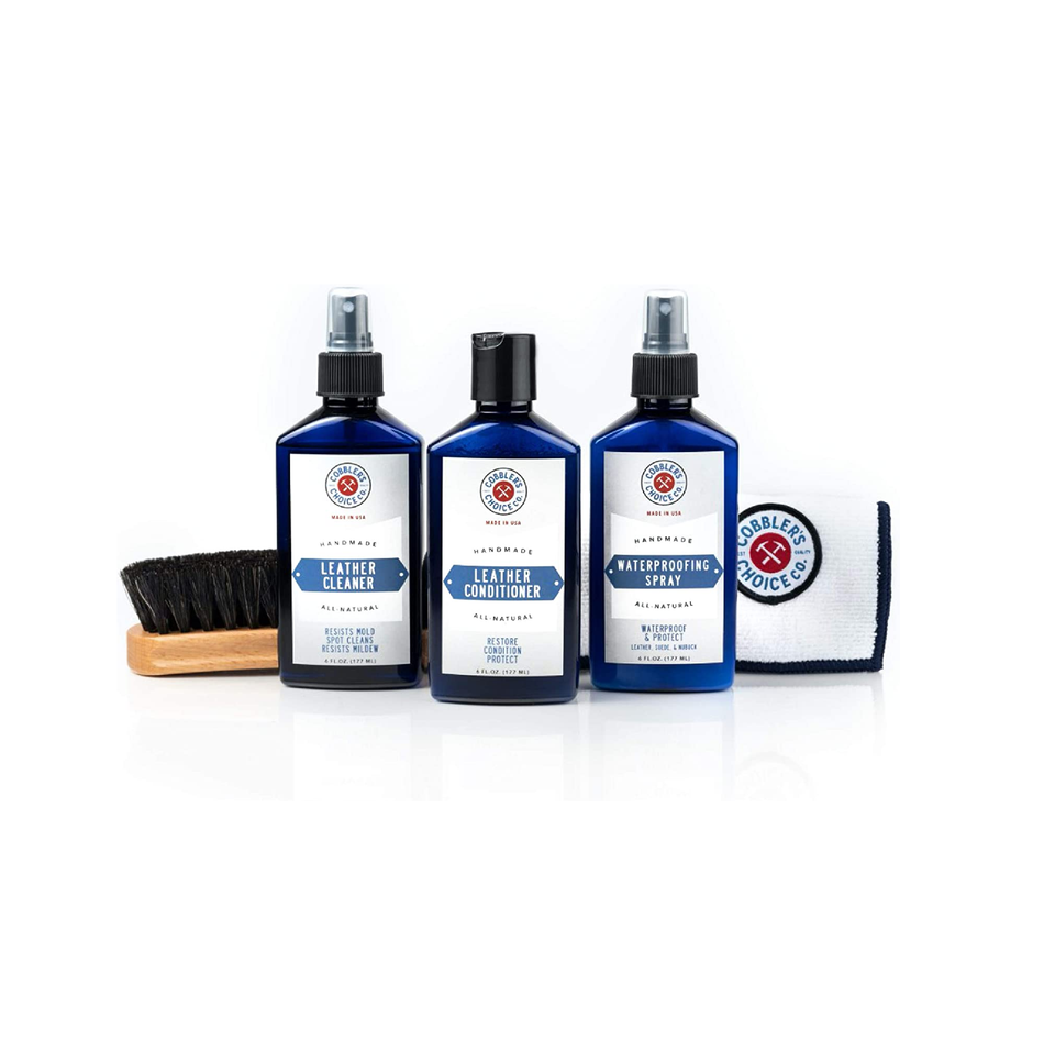 Cobbler's Choice Essential Leather Kit - Premium Shoe Care - All Natural Ingredients - Unbeatable Quality