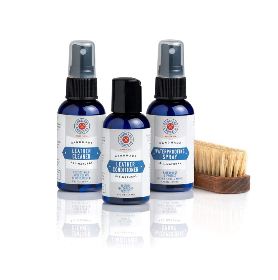Cobbler's Choice Shoe Care Travel Kit - Travel Friendly Shoe Care Kit Clean Ingredients Effective Results