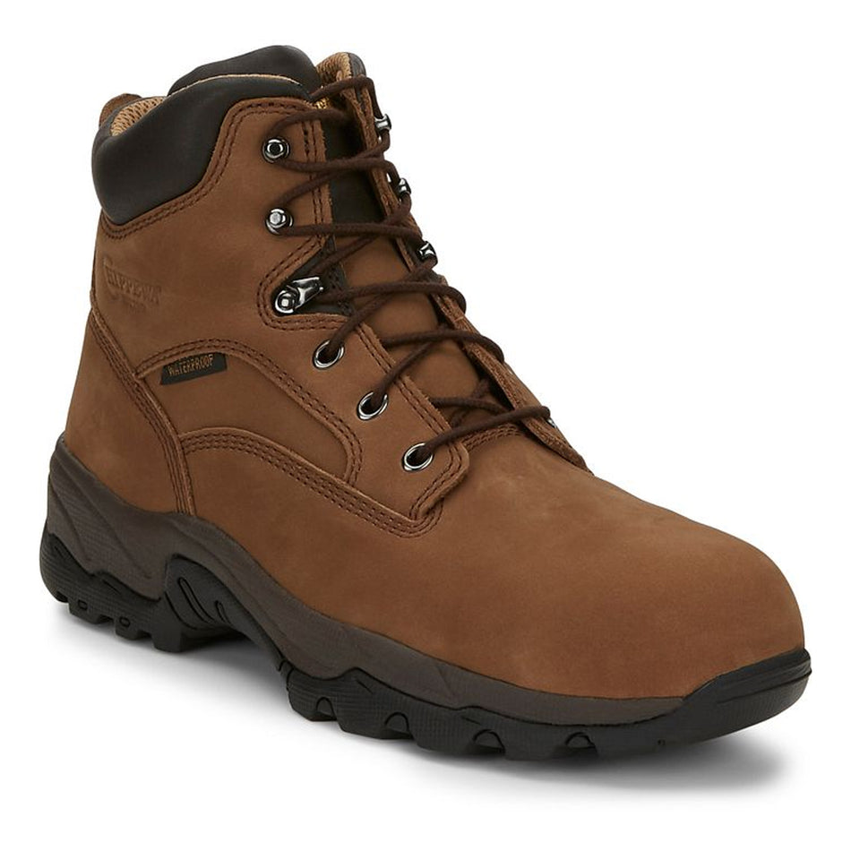 Chippewa Back Men's Footwear 6" Lace Up Graeme 6" Waterproof Comp Toe Hiker Color Brown (#55161)